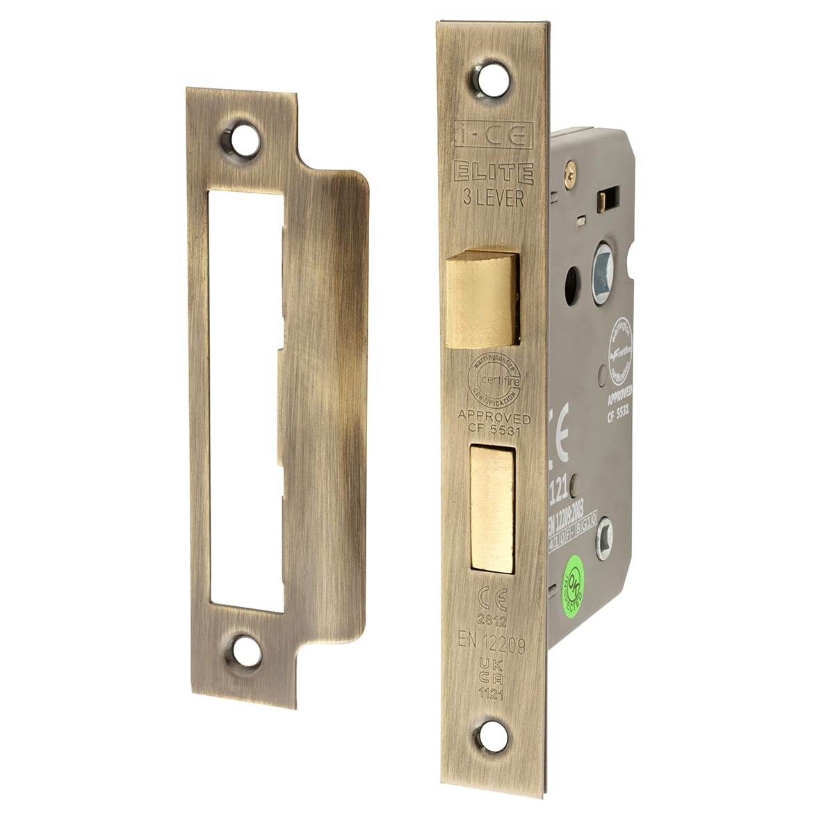 Bathroom Lock - 63mm Case - 44mm Backset - Antique Brass ...