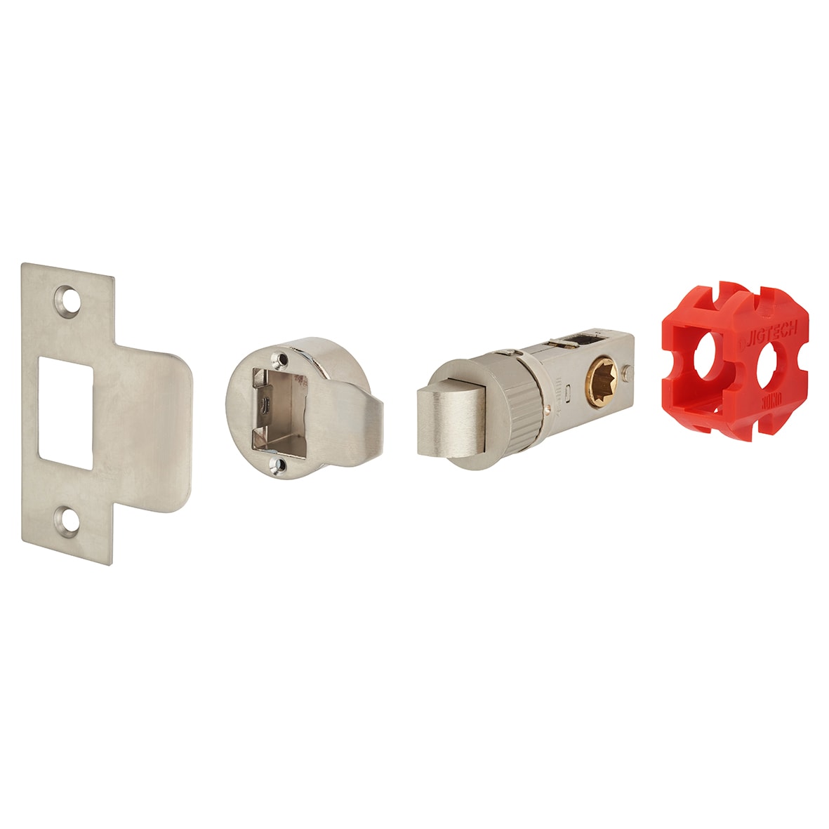 Jigtech Smartlatch Passage Latch 45mm Backset Satin Nickel