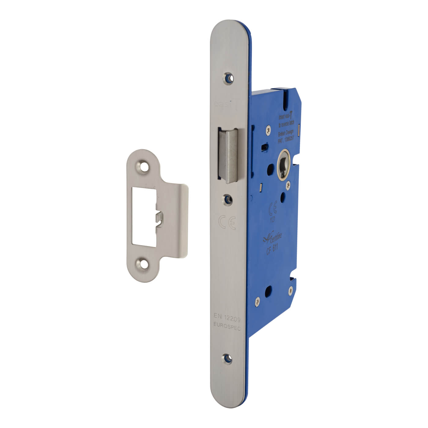 Hampstead Architectural DIN Latch 85mm Case 60mm Backset Radius