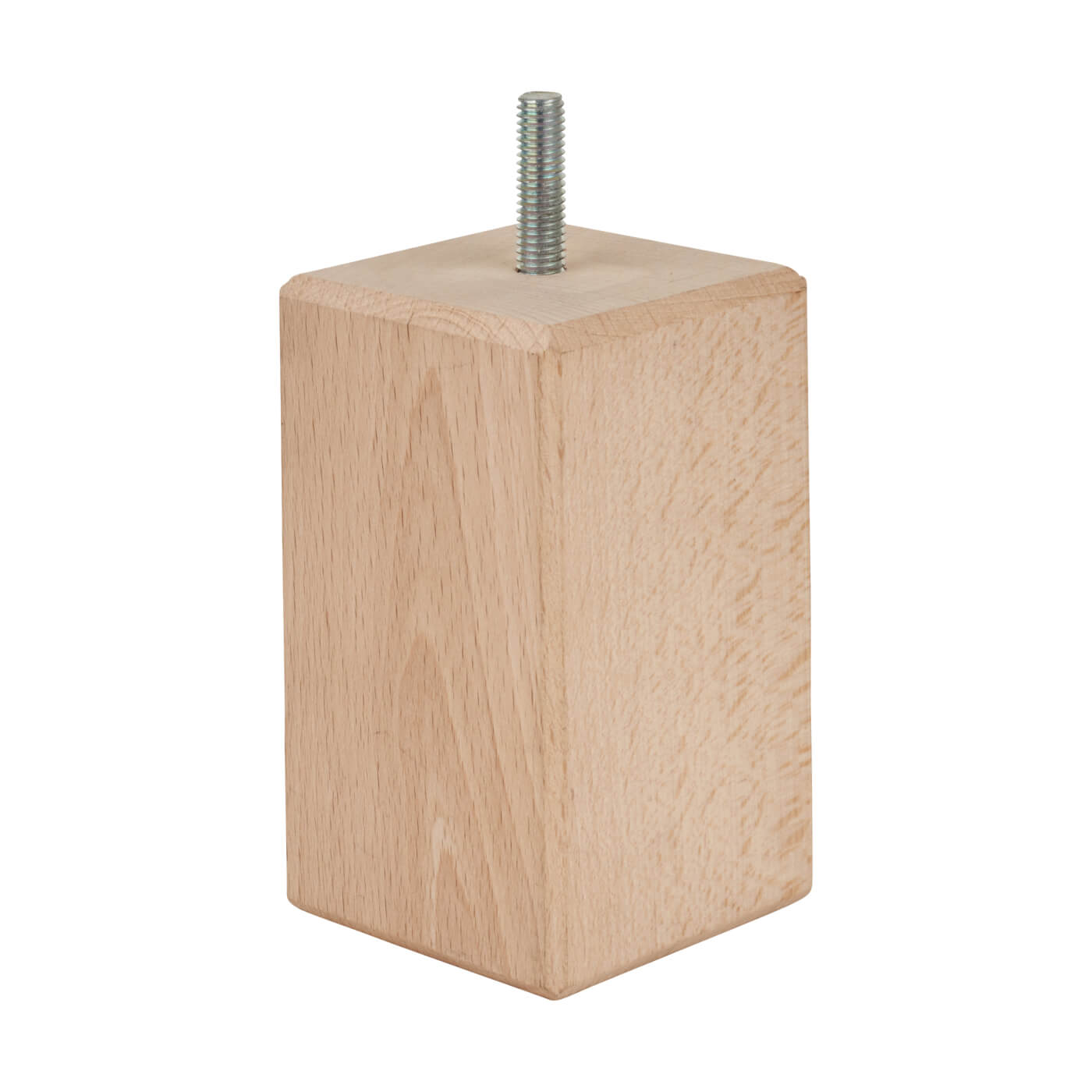 Wooden Furniture Leg Square 60 x 60 x 100mm Raw Beech