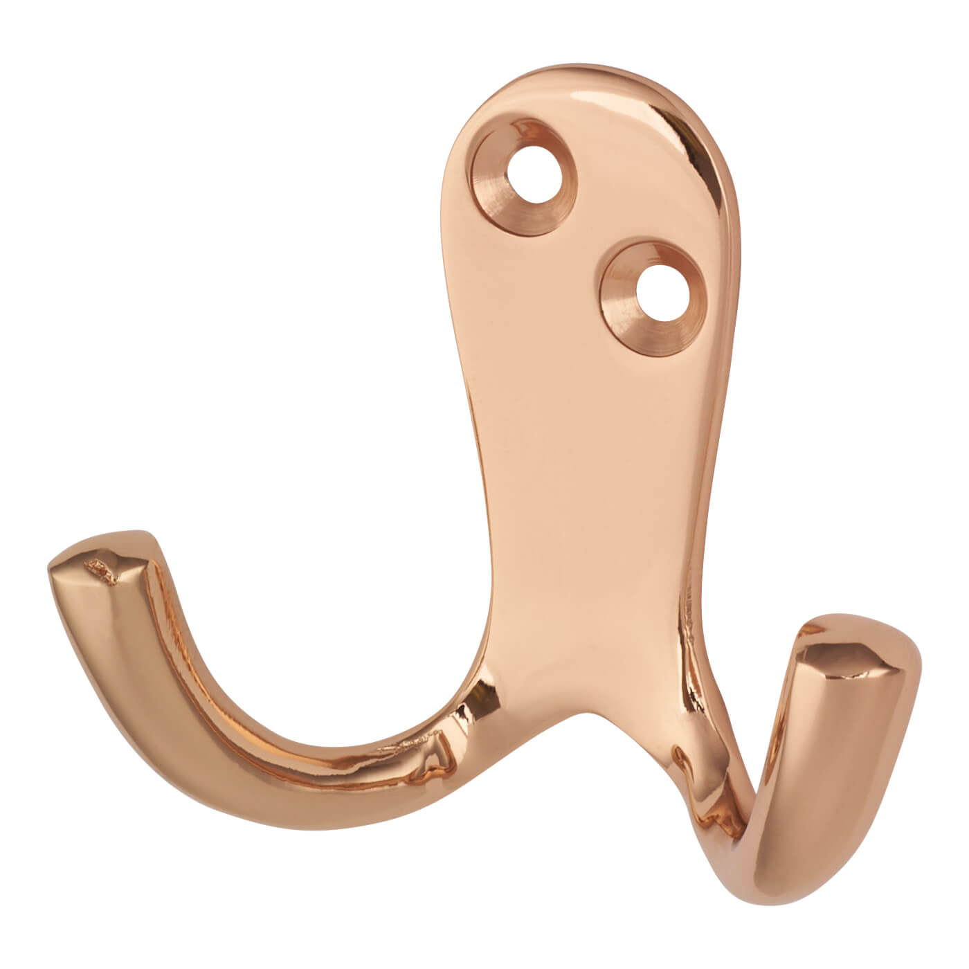 Floral Solid Brass Double Coat Hook