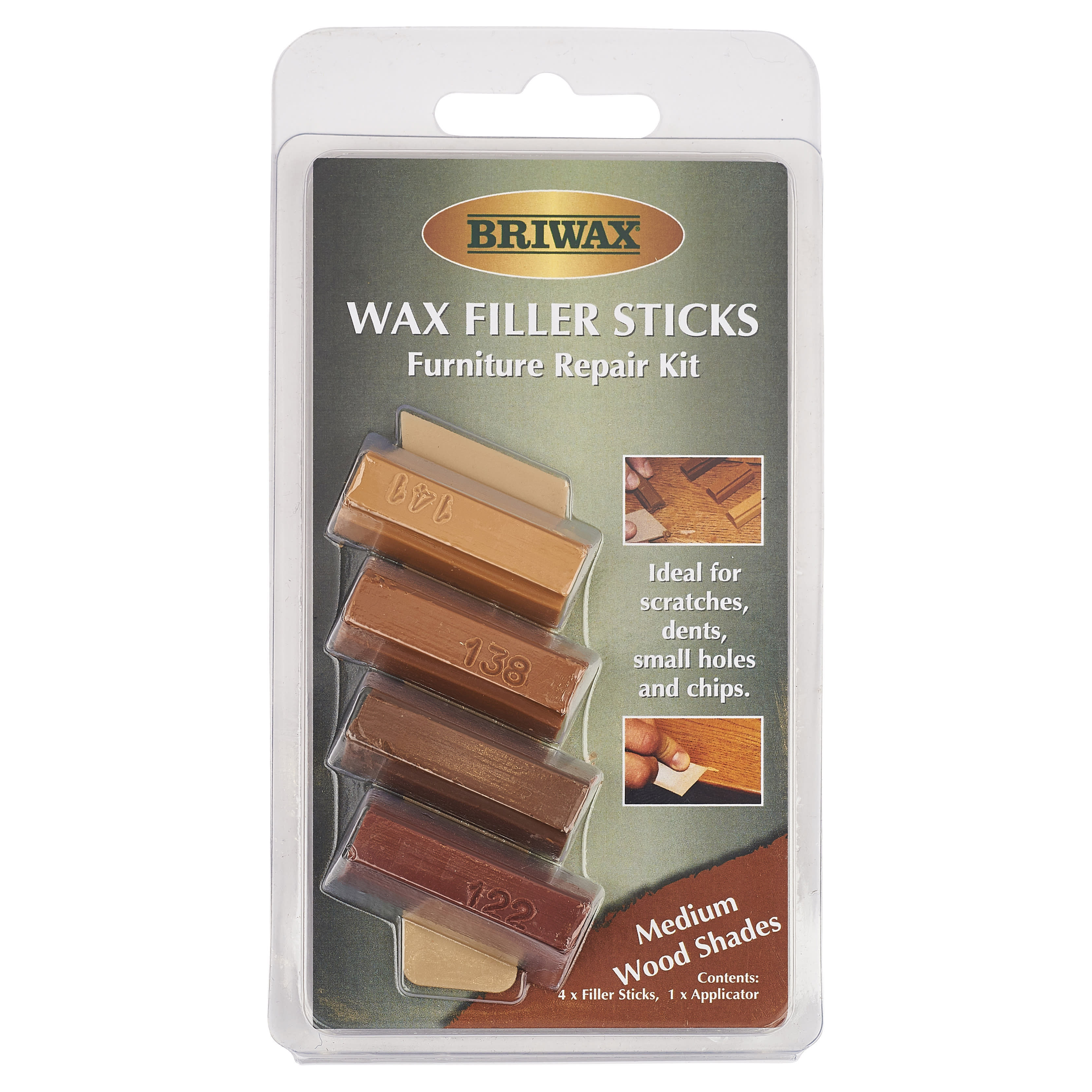 Briwax Filler Repair Sticks Medium Pack 4 IronmongeryDirect