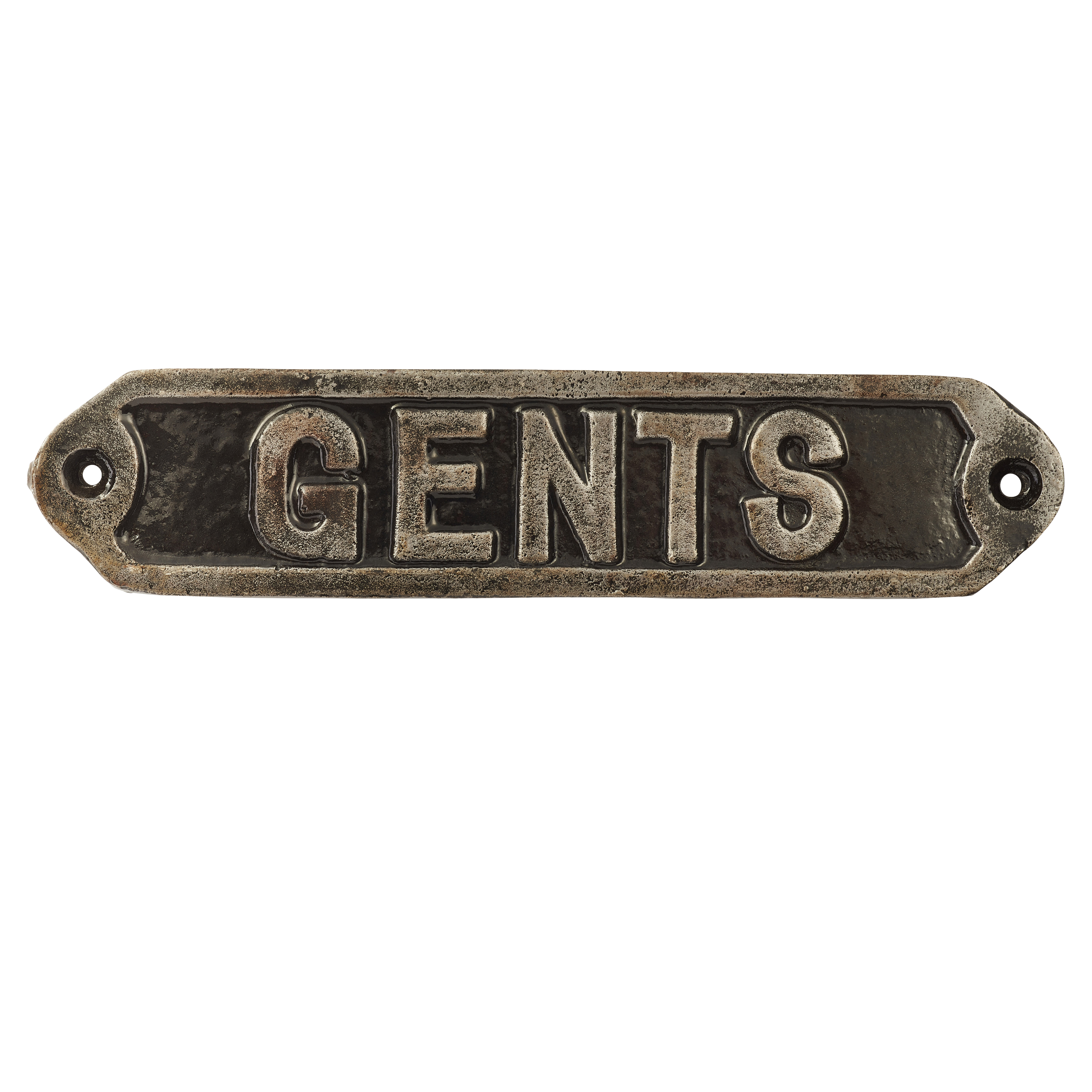 Traditional Toilet Sign - Toilet - Pewter/Black | IronmongeryDirect ...