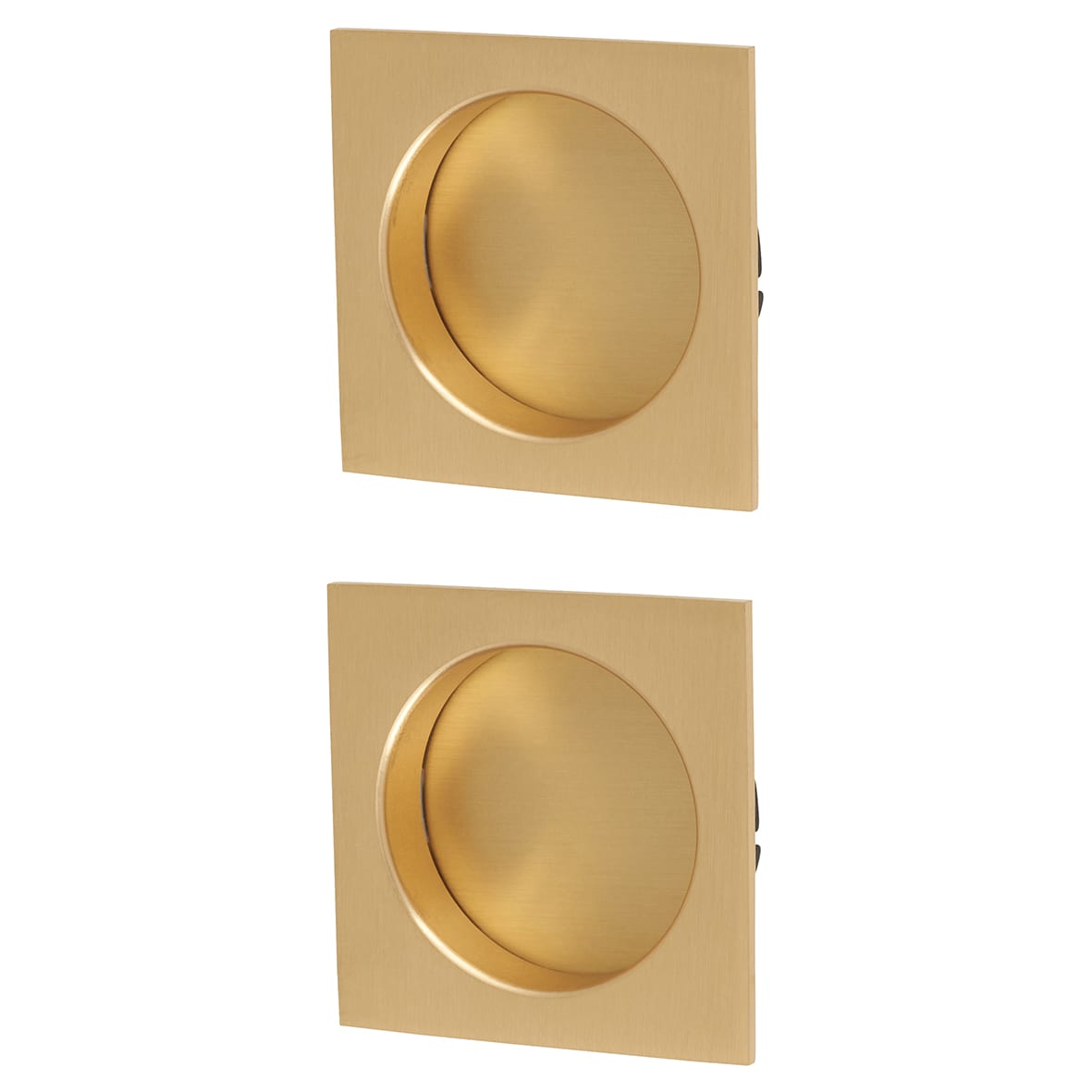 M Marcus Square Flush Pull Handles - Satin Brass | IronmongeryDirect ...