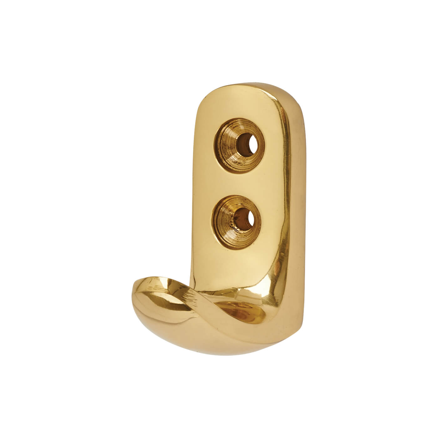 Heavy Duty Single Coat Hook 45mm Polished Brass IronmongeryDirect Same Day Despatch