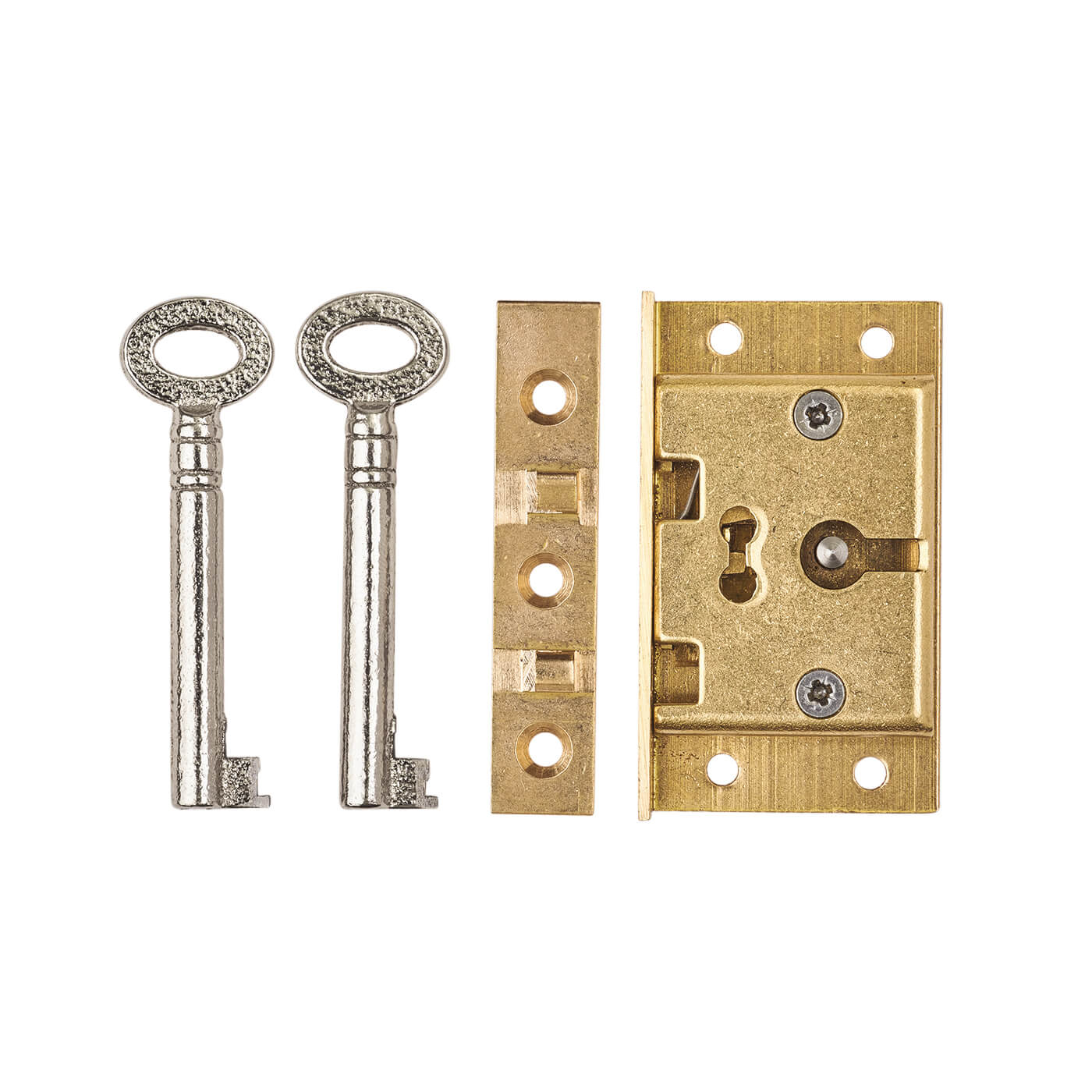 Cut Box Lock 51 x 30mm Brass IronmongeryDirect