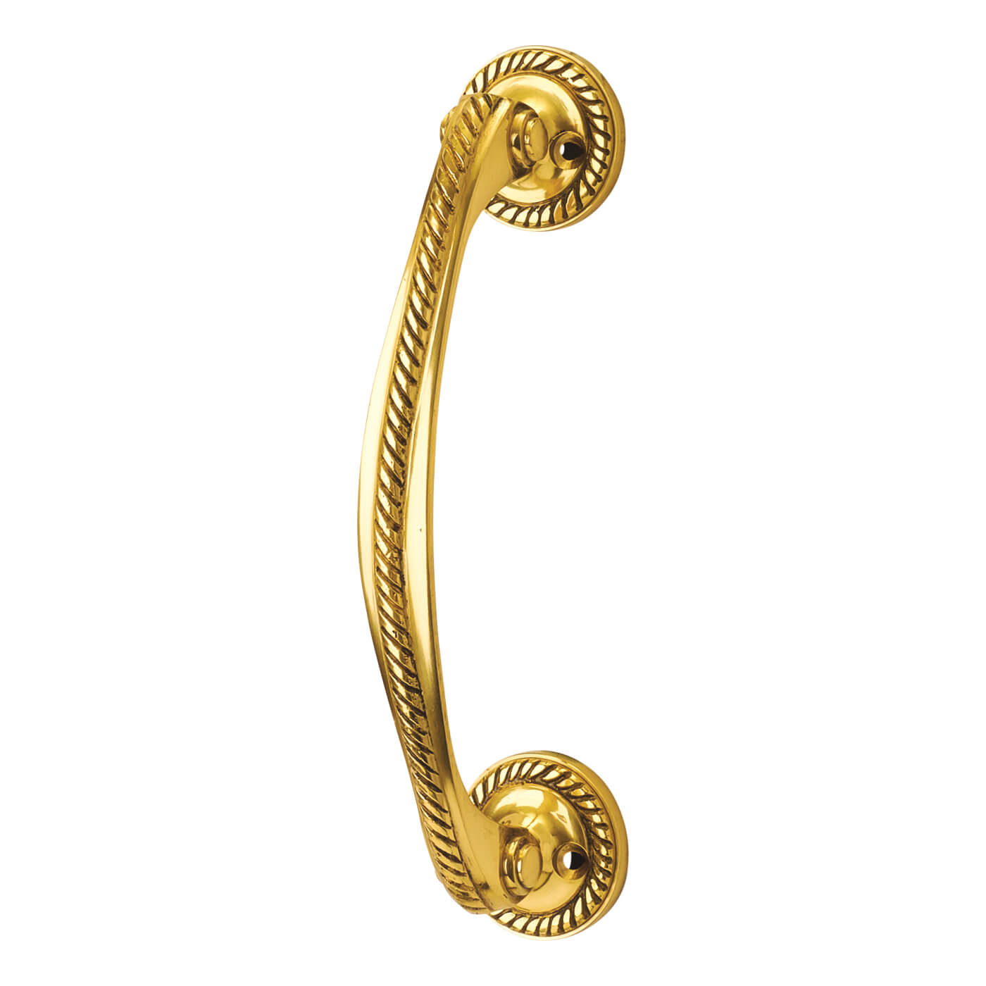 Bow Entrance Pull Handle 178mm Centres Polished Brass