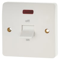 MK Logic Plus 45A 1 Gang Double Pole Cooker Switch with Neon - White ...