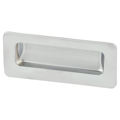 Flush Recessed Sliding Door Pull Handle 56 X 110mm Satin Chrome