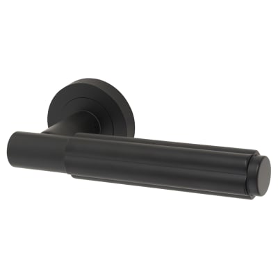 Jedo by Frelan Bloom Door Handle on Rose - Matt Black