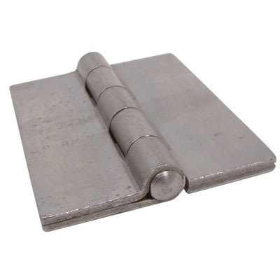 Double Pressed Steel Hinge - 150 x 105 x 6mm - Self Colour Steel - Pair