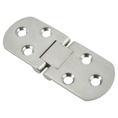 Counter Flap Cabinet Hinge - 80 x 30 x 2.5mm - Satin Chrome - Pair