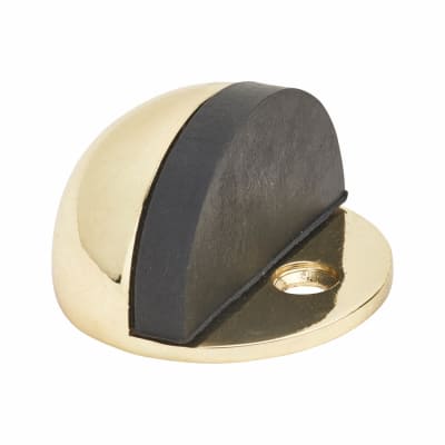 Touchpoint Half Moon Floor Door Stop - 25 x 45mm - Polished Brass