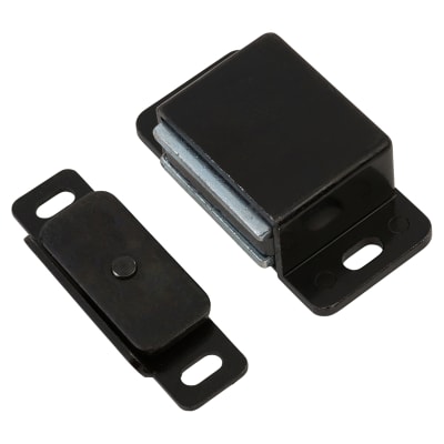 Magnetic Catch - 46 x 30 x 15mm - 8kg Pull - Matt Black