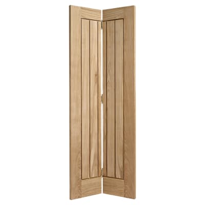 LPD Mexicano 5 Panel Pre-Finished Solid Bi-Fold Internal Door - 1981 x 762 x 35mm - Oak