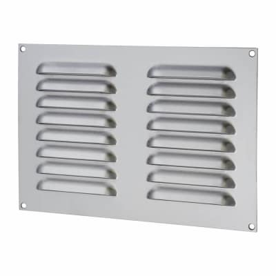 Altro Hooded Louvre Vent - 242 x 165mm - 6650mm² Free Air Flow - Satin Chrome