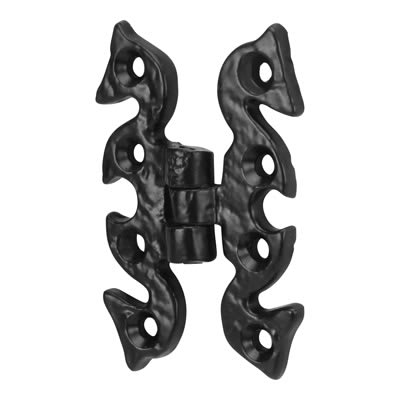 Olde Forge Antique Snake Cabinet Hinge - 69 x 51 x 3mm - Antique Black Iron