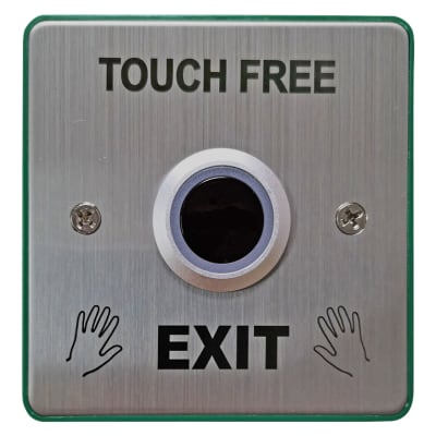 Securefast Touch Free Exit Button - 85 x 85 x 31mm - Stainless Steel