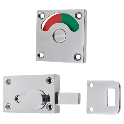 London Washroom Indicator Bolt - Polished Chrome