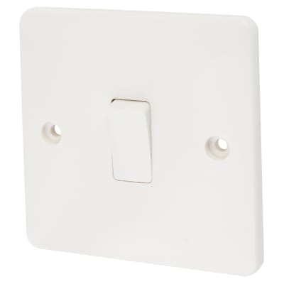 Touchpoint 10A 1 Gang Intermediate Light Switch - White