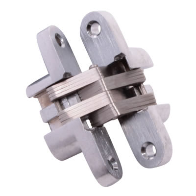 Altro Concealed Hinge - 60 x 13mm - Satin Chrome - Pair