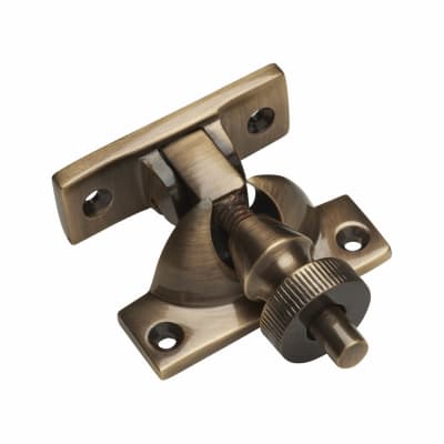 Altro Brighton Screw Pattern Sash Window Fastener - 58 x 22mm - Antique Brass