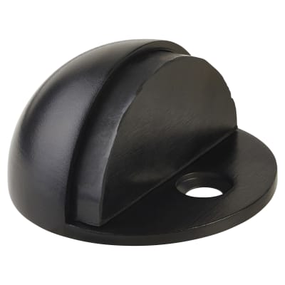 Altro Half Moon Oval Floor Door Stop - 22.5 x 45mm - Matt Black