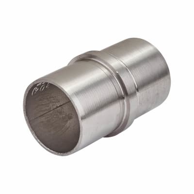 SWR Balustrade Straight Handrail Tube Connector - 316 Brushed Satin Stainless Steel