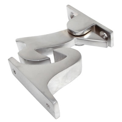 Gravity Door Holder - 60mm Length - Satin Chrome