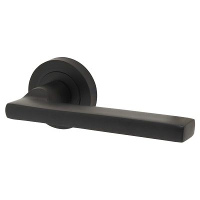 Jedo by Frelan Jet Door Handle on Rose - Matt Black