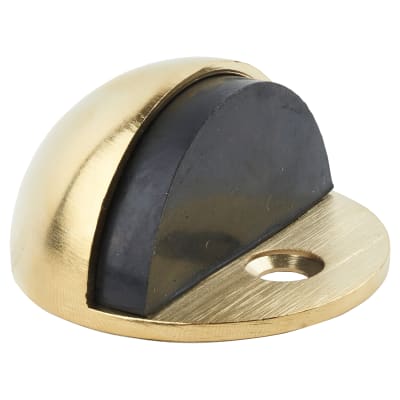 Altro Half Moon Oval Floor Door Stop - 22.5 x 45mm - PVD Brass