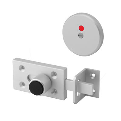 Pro Cubicle Indicator Bolt - 12-13mm Panels - Satin Anodised Aluminium