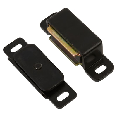 Magnetic Catch - 46 x 20 x 14mm - 6kg Pull - Matt Black
