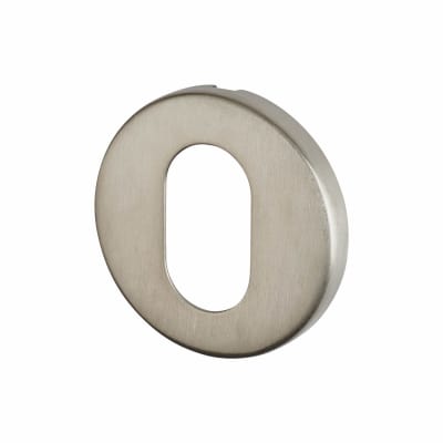 Altro Escutcheon - 52mm Diameter - Oval - Satin Stainless Steel