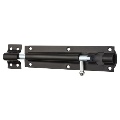 Tower Gate Bolt - Straight - 280mm Length - Black Japanned