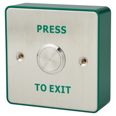 Stainless Steel Press to Exit Button - 88 x 88 x 31mm - Single