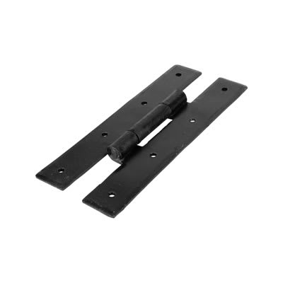 Olde Forge H Cabinet Hinge - 83 x 53 x 3mm - Antique Black Iron