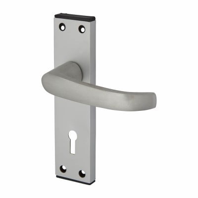 Touchpoint Tiger Lock Door Handle - Keyhole - 152 x 38mm - Aluminium