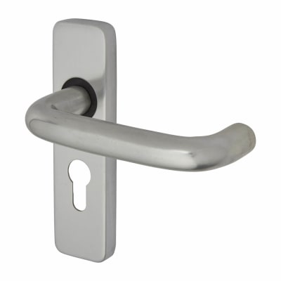 Touchpoint Puma 19mm Return to Door Lock Door Handle - Euro - 155 x 40mm - Aluminium