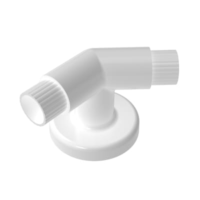 Fitzroy of London Modular Fluted Hand Rail - 82 x 36 x 85mm - 135° Wall Fixed Elbow Joint - White