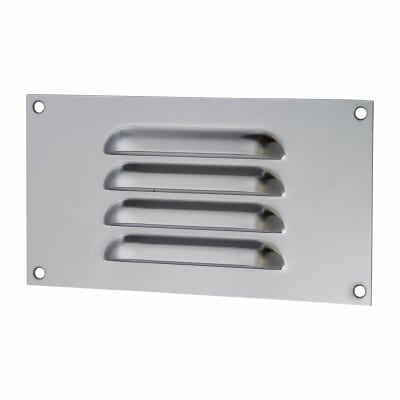 Altro Hooded Louvre Vent - 165 x 89mm - 1672mm² Free Air Flow - Polished Stainless Steel