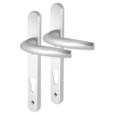 Hoppe Atlanta 1530/3831N uPVC Multipoint Door Handle - 122mm Bolt c/c - 92mm c/c - Silver