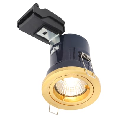 Forum Electralite Yate 50W IP20 Fire Rated LED Fixed Downlight - Satin Brass
