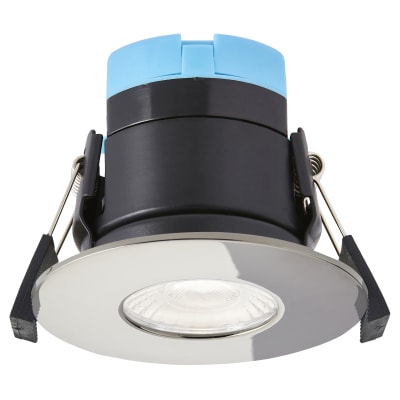 Forum Spa Rhom 8W IP65 Fire Rated LED Dimmable Fixed Downlight - 3/4/6000K CCT - Black Chrome