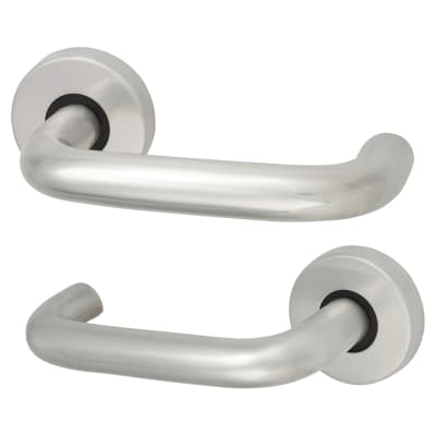 Touchpoint 19mm Return to Door Handle on Rose - Satin Aluminium