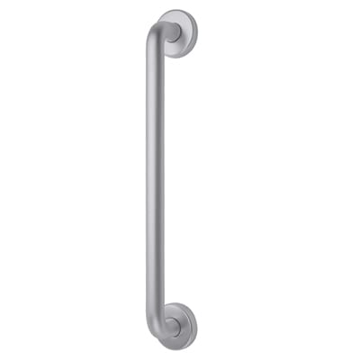 Altro 19mm D-Bar Door Pull Handle on Rose - Screw Fix - 425mm Centres - Satin Aluminium