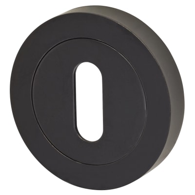 Altro Escutcheon - 52mm Diameter - Keyhole - Matt Black