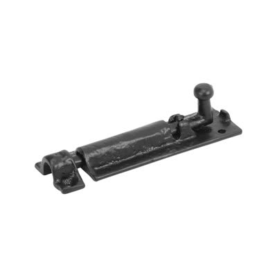 Olde Forge Tudor Barrel Bolt - 101 x 38mm - Antique Black Iron