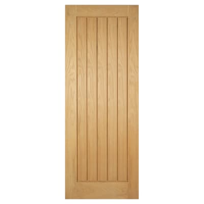 LPD Mexicano 5 Panel Unfinished Solid Internal Fire Door - 1981 x 838 x 44mm - Oak