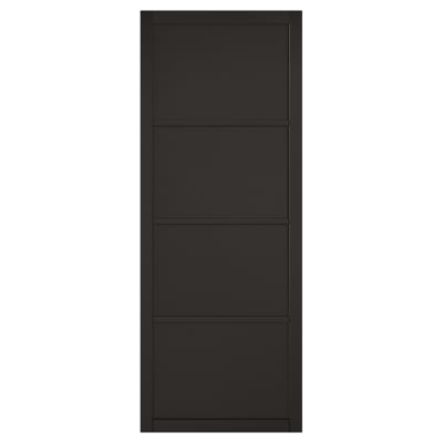 LPD Soho 4 Panel Pre-Finished Solid Internal Door - 1981 x 686 x 35mm - Black